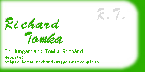 richard tomka business card