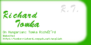 richard tomka business card